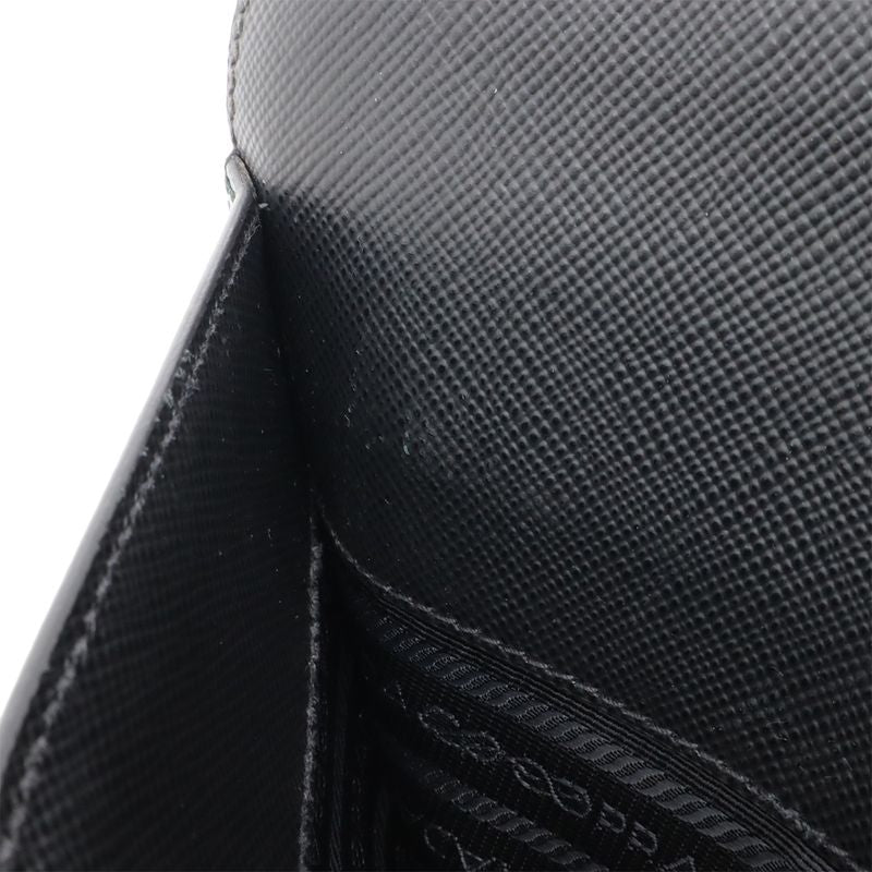 Prada Second Bag Clutch Multi Pouch Leather Nero Black Silver Hardware — view 8