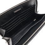 Prada Second Bag Clutch Multi Pouch Leather Nero Black Silver Hardware — view 6