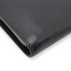 Prada Second Bag Clutch Multi Pouch Leather Nero Black Silver Hardware — view 3
