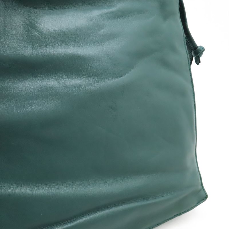 Loewe Flamenco Drawstring Bag Shoulder Crossbody Nappa Leather Blue Green — view 7