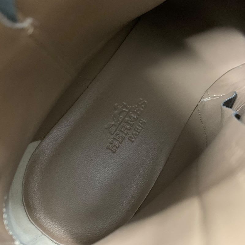 Hermes Saint Germain Boots Short Shoes Leather Black Silver Kelly Hardware — view 7