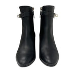 Hermes Saint Germain Boots Short Shoes Leather Black Silver Kelly Hardware — view 2