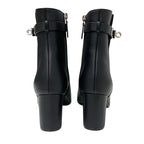 Hermes Saint Germain Boots Short Shoes Leather Black Silver Kelly Hardware — view 5