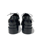 Hermes Loafers Leather Shoes Black Thick Sole — view 5