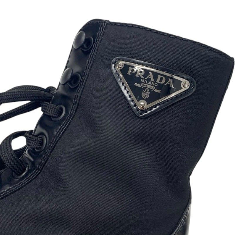 Prada Boots Short Shoes Nylon Leather Black Re-nylon Brushed — view 9