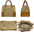 Loewe Handbag Amazona 28 Beige Brown Suede