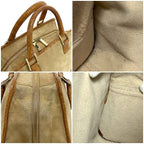 Loewe Handbag Amazona 28 Beige Brown Suede