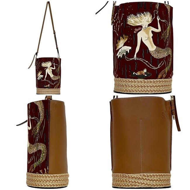 Loewe Shoulder Bag Gate Bucket Brown Paula's Ibiza