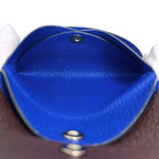 Hermes Bifold Wallet Calvi Duo Brown Blue Coin Purse — view 9