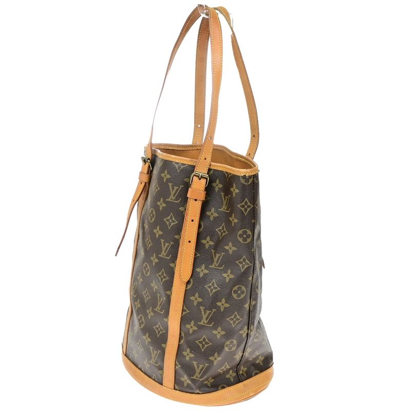 Louis Vuitton Bucket GM Tote Bag Monogram Leather 61 Bs165 — view 3