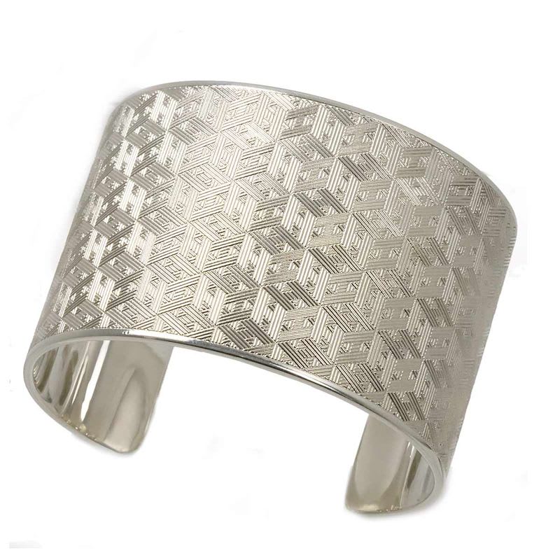 Hermes H Logo 16 cm Bangle Bracelet Silver SV 925 — view 4