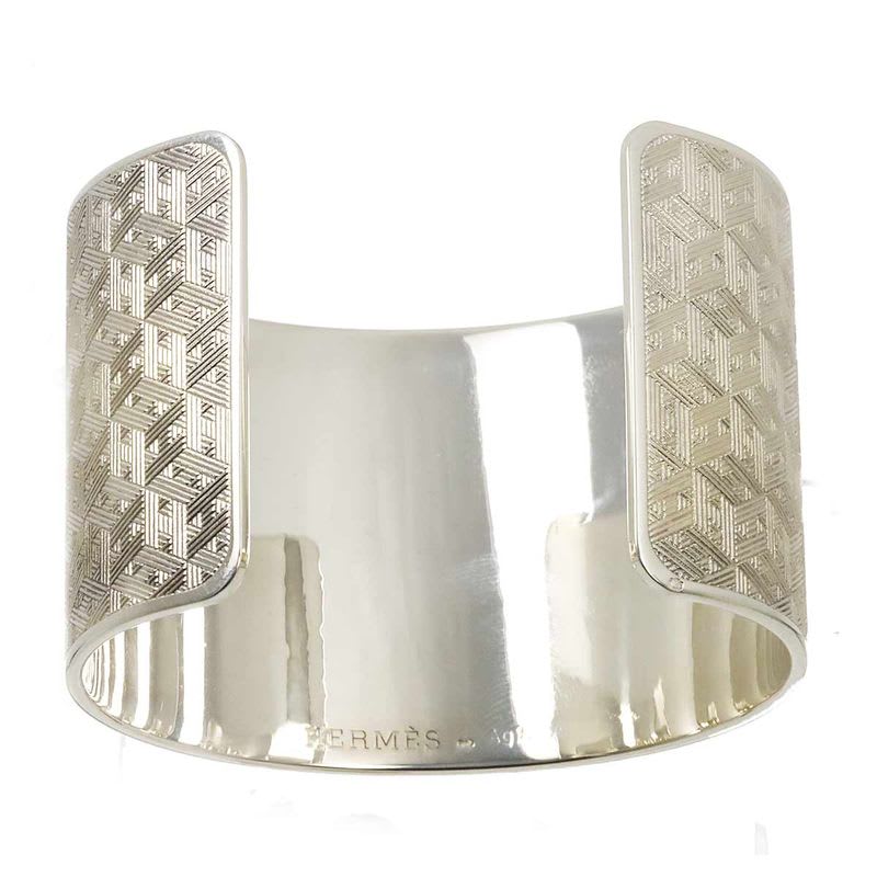 Hermes H Logo 16 cm Bangle Bracelet Silver SV 925 — view 7