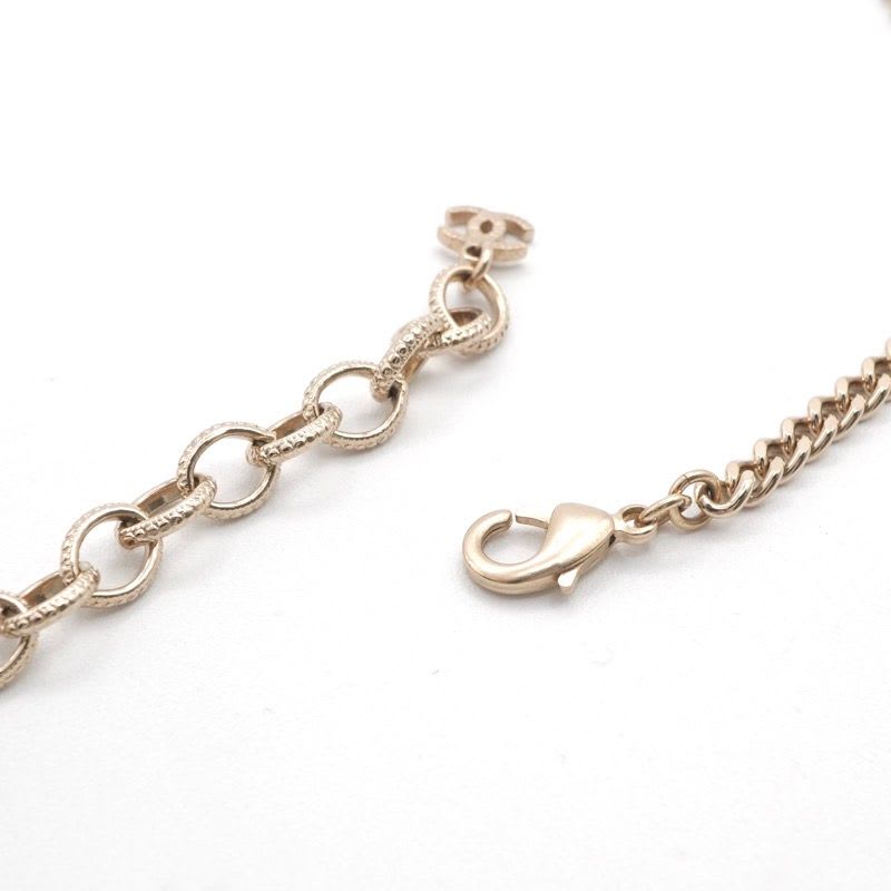 Chanel Choker Gold Coco Mark Lip Charm Rhinestone — view 6