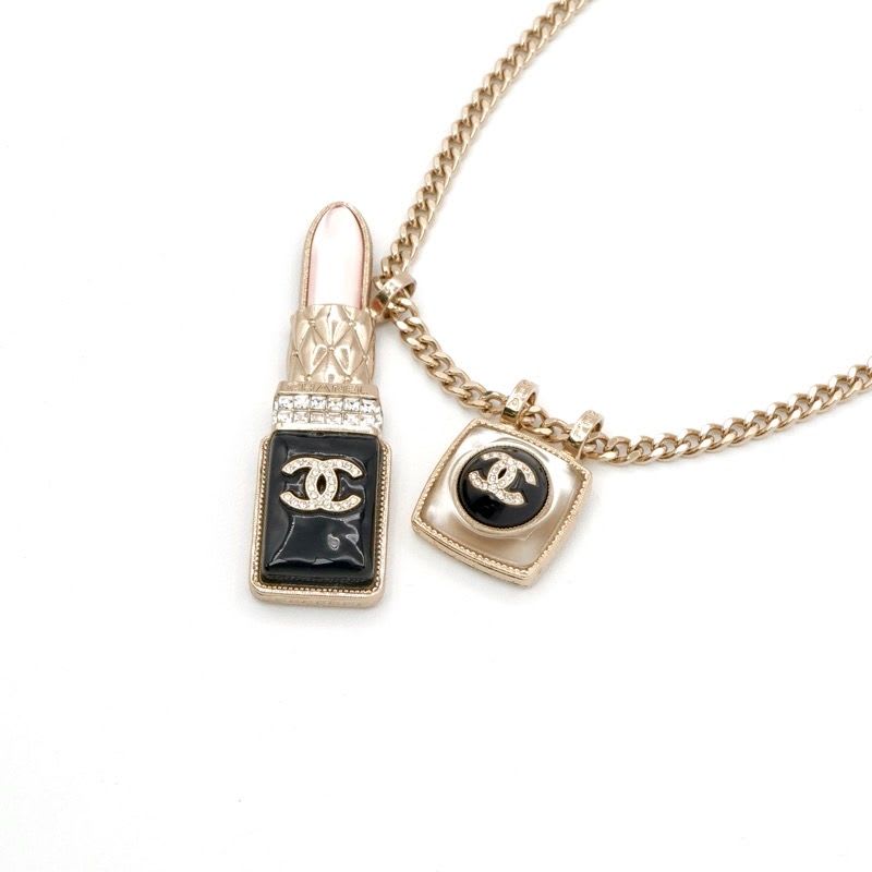 Chanel Choker Gold Coco Mark Lip Charm Rhinestone — view 4