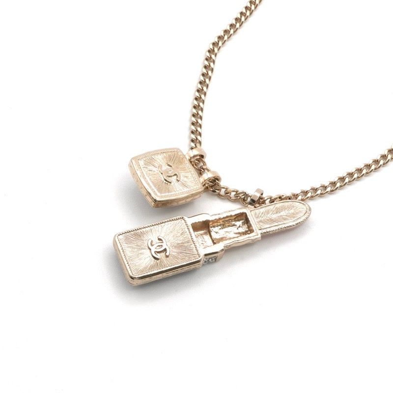 Chanel Choker Gold Coco Mark Lip Charm Rhinestone — view 5