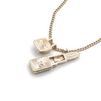 Chanel Choker Gold Coco Mark Lip Charm Rhinestone — view 5