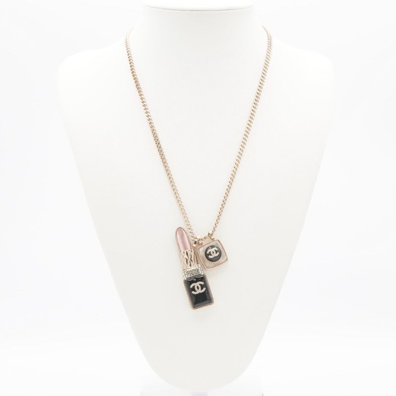 Chanel Choker Gold Coco Mark Lip Charm Rhinestone — view 8