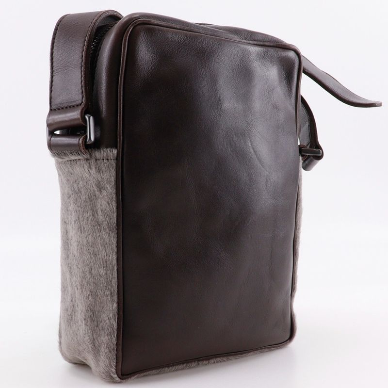 Bottega Veneta Haraco Calf Gray Brown Shoulder Bag — view 3