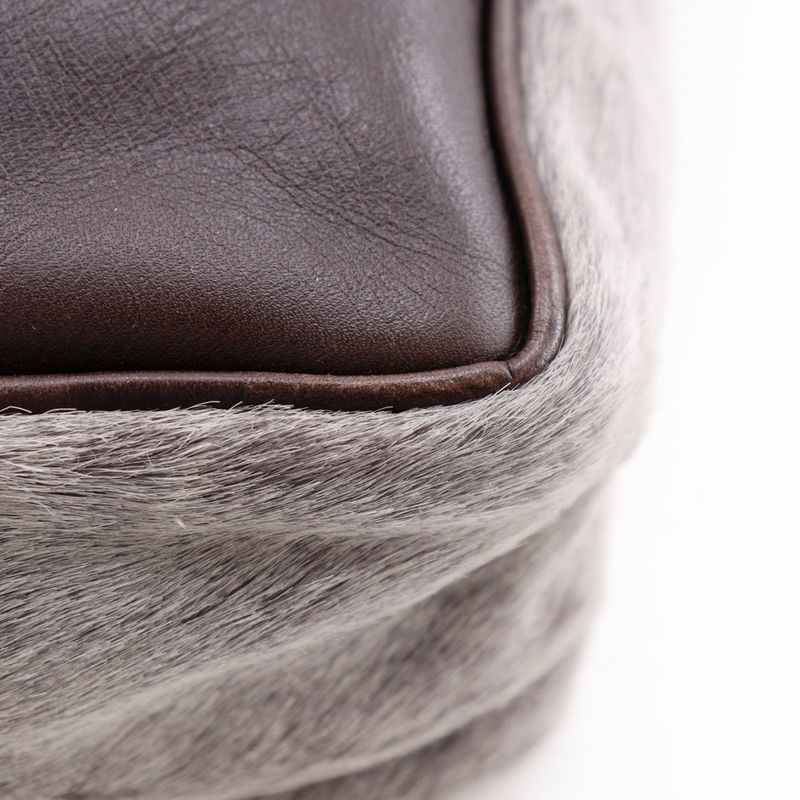 Bottega Veneta Haraco Calf Gray Brown Shoulder Bag — view 7