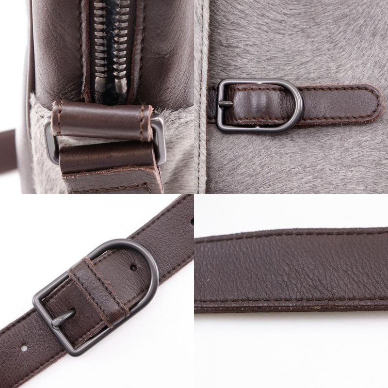 Bottega Veneta Haraco Calf Gray Brown Shoulder Bag — view 9