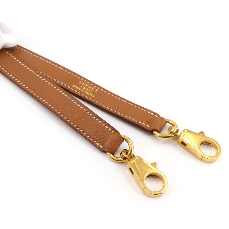 Hermes Kelly Bolide Shoulder Strap Courchevel Epson Gold Brown Accessory — view 4