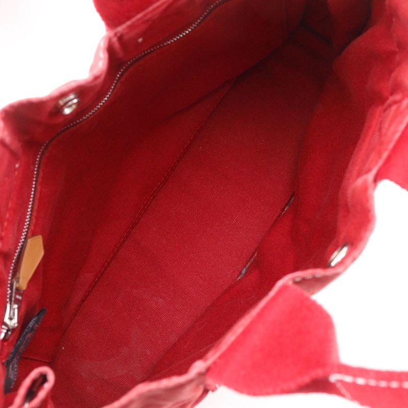 Hermes Deauville PM Canvas Red Handbag — view 6