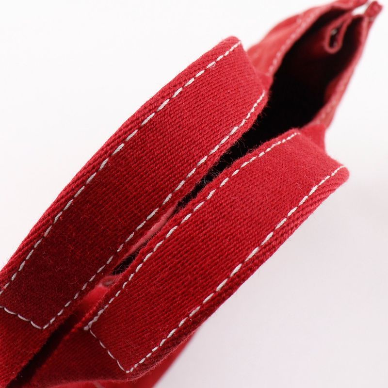Hermes Deauville PM Canvas Red Handbag — view 5