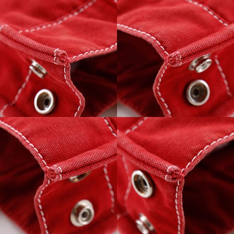 Hermes Deauville PM Canvas Red Handbag — view 8