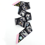 Hermes Twilly Street Navy Multicolor White Pink Yellow — view 7