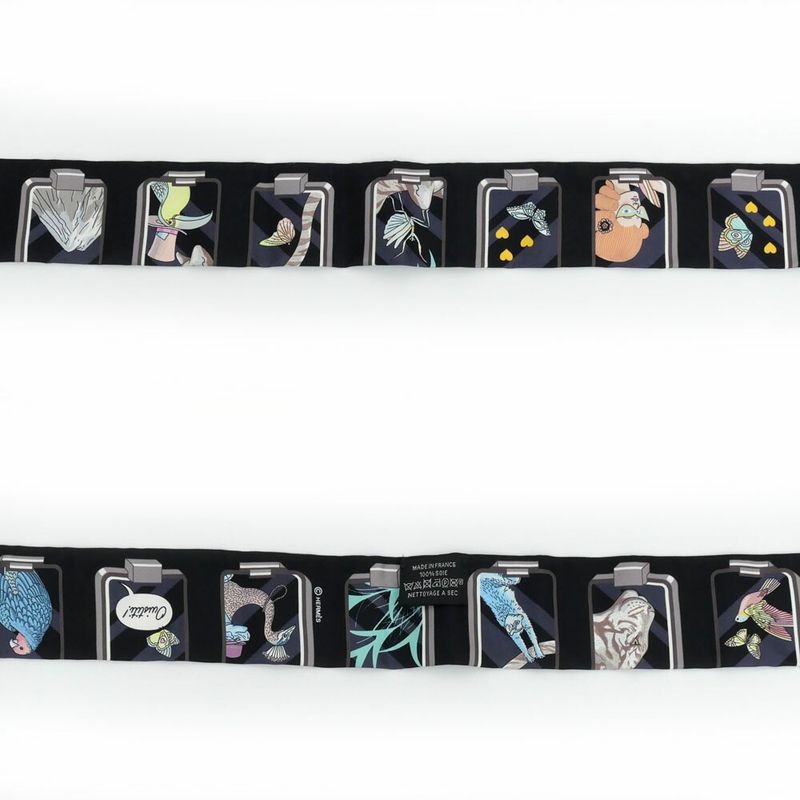 Hermes Twilly Street Navy Multicolor White Pink Yellow — view 5