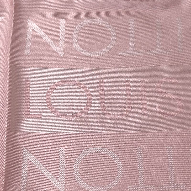 Louis Vuitton Scarf Silk Pink Logo Simple — view 5
