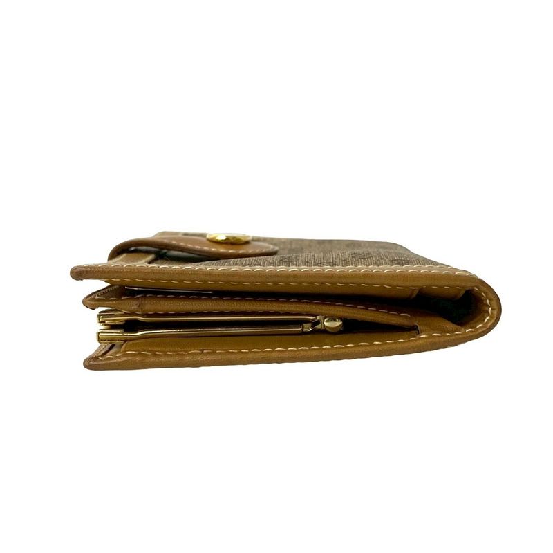 Gucci Vintage Micro GG Logo Pattern Leather Clasp Bifold — view 4
