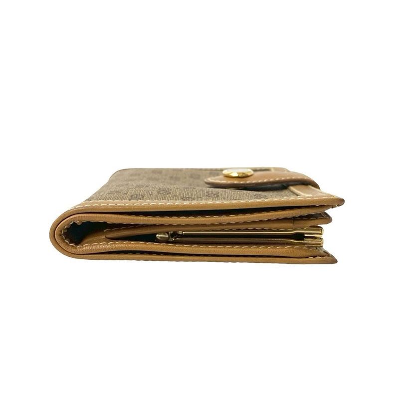 Gucci Vintage Micro GG Logo Pattern Leather Clasp Bifold — view 5