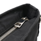 Gucci Diamante Shoulder Bag Crossbody Nylon Leather Black Gray Silver Hardware — view 4