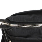 Gucci Diamante Shoulder Bag Crossbody Nylon Leather Black Gray Silver Hardware — view 5