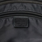 Gucci Diamante Shoulder Bag Crossbody Nylon Leather Black Gray Silver Hardware — view 9