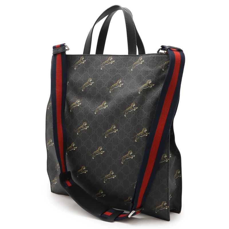 Gucci GG Supreme Taiga Webline Tote Bag 2way Shoulder Crossbody — view 2