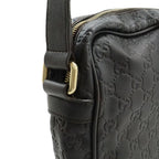 Gucci Guccissima Shoulder Bag Crossbody Leather Dark Brown Gold Hardware — view 4