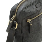 Gucci Guccissima Shoulder Bag Crossbody Leather Dark Brown Gold Hardware — view 6