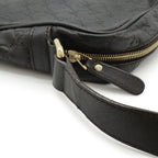 Gucci Guccissima Shoulder Bag Crossbody Leather Dark Brown Gold Hardware — view 8