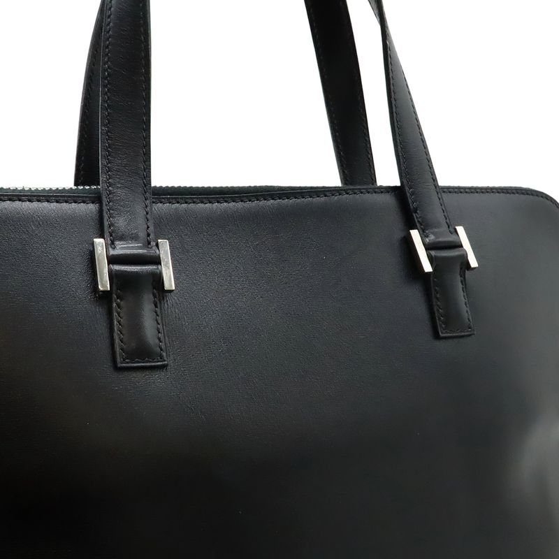 Hermes Escapada Tote Box Calf Leather Black Silver — view 7