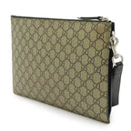 Gucci GG Supreme Clutch Bag Second Taiga Tiger Print Leather Khaki — view 2