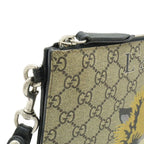 Gucci GG Supreme Clutch Bag Second Taiga Tiger Print Leather Khaki — view 4