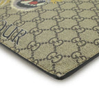 Gucci GG Supreme Clutch Bag Second Taiga Tiger Print Leather Khaki — view 3