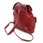 Gucci Bamboo Backpack Rucksack Sac Shoulder Bag Fringe Tassel Leather Fuchsia — view 2