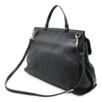 Gucci Bamboo Daily Leather Top Handle Bag Handbag 2-Way Shoulder Black — view 2