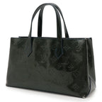 Louis Vuitton Monogram Vernis Wilshire PM Tote Enamel Calf Blue — view 2