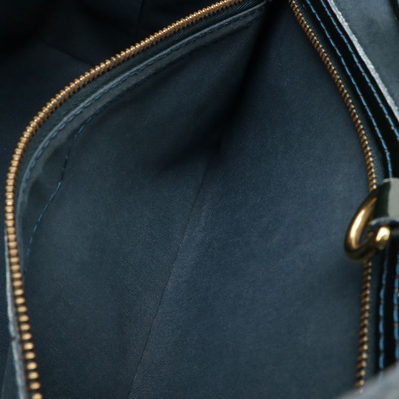 Louis Vuitton Monogram Vernis Wilshire PM Tote Enamel Calf Blue — view 9