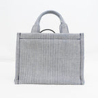 Celine Small Cabas Tice Handbag Shoulder Navy Blue Gold Hardware — view 3
