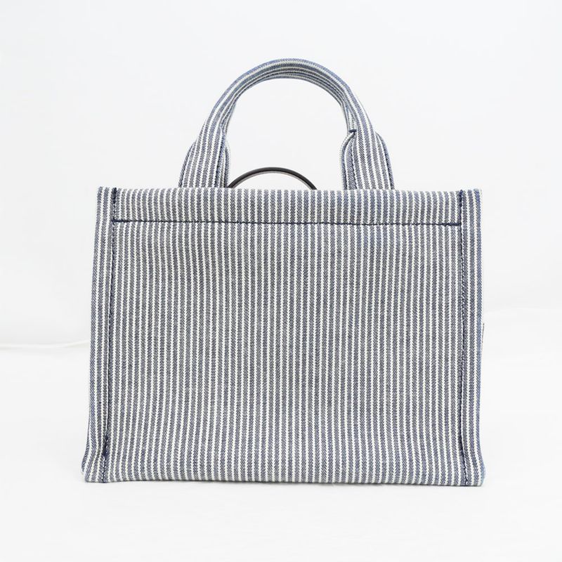 Celine Small Cabas Tice Handbag Shoulder Navy Blue Gold Hardware — view 3